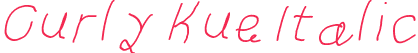 Curly Kue Italic